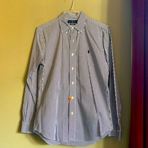 Ralph Lauren Black & White Striped Button Down